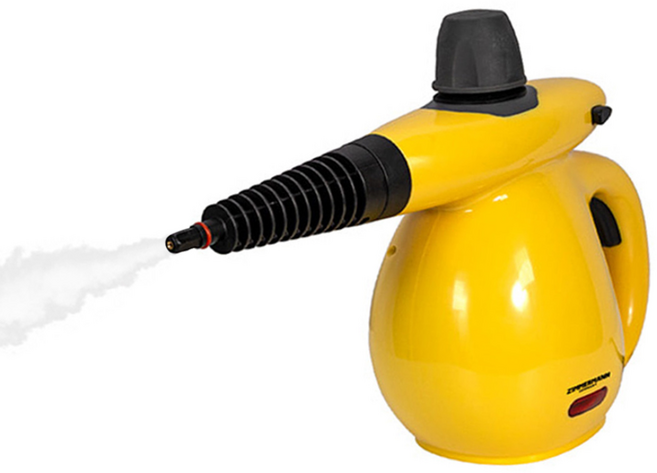 멀티 고온 핸디 스팀청소기 가정용 살균 고온 스팀분사기, 옐로우, ZVC-C4904