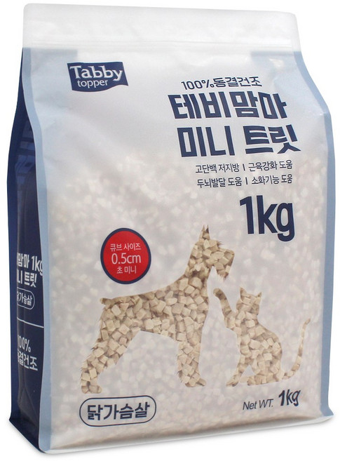 테비맘마 미니트릿 반려간식, 1개, 1kg, 닭가슴살