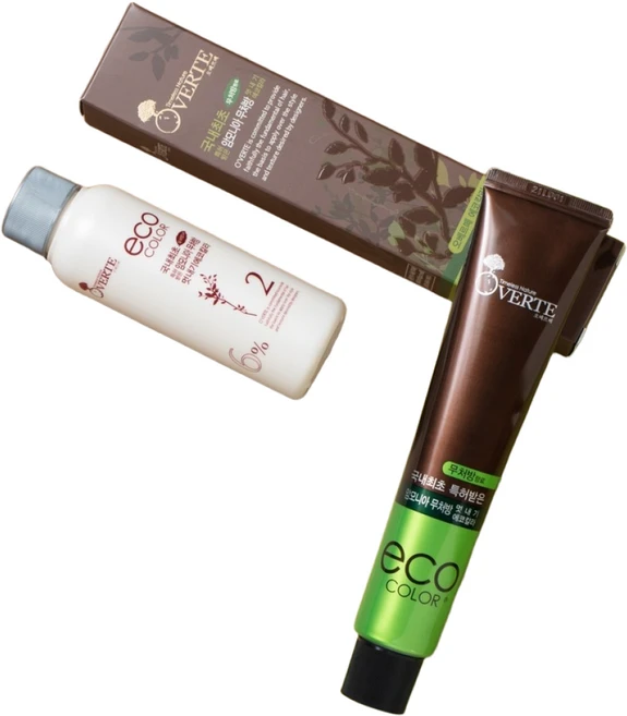 (정품) 오베르떼 허브 성분 무자극 에코칼라 85g (7컬러) / 친환경 염색약, 4.0 어두운갈색, 1개 - 쿠팡