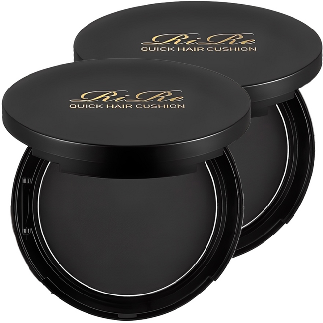 리르 퀵 헤어 흑채 쿠션 14g, 내추럴블랙, 2개