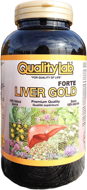 캐나다 퀄리티랩 밀크씨슬 실리마린 리버골드 포르테 500mg 300캡슐, 10개, 300정