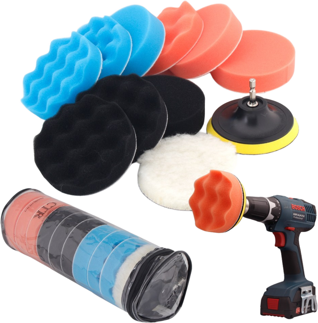 CTR 차량용 광택패드 4인치 12종세트 100mm