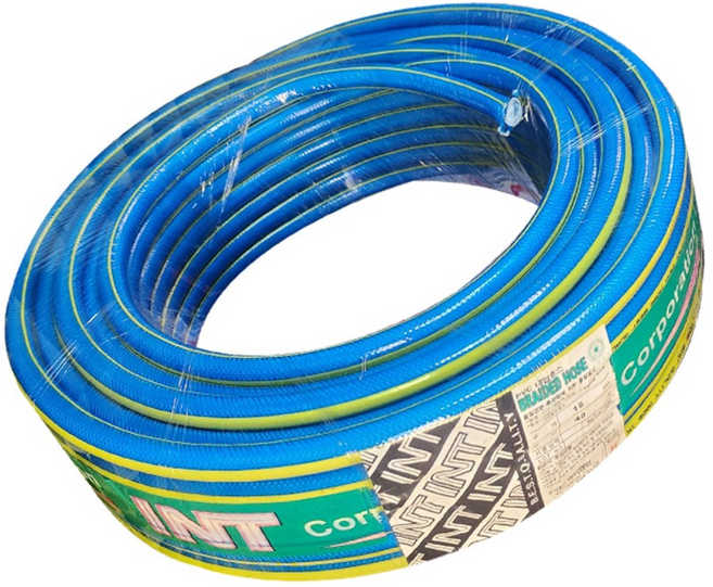 어벤툴즈 2중피복 고급형 말랑한호스 내압호스/16mm x 40m 청호스, 블루(노랑띠), 1개