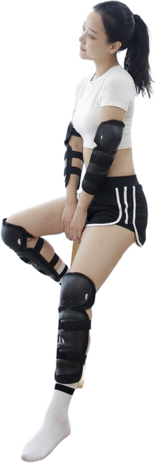 바른정 배달스쿠터 무릎팔꿈치보호대 가벼운 소재 쿠팡이츠, 1개, 검정색