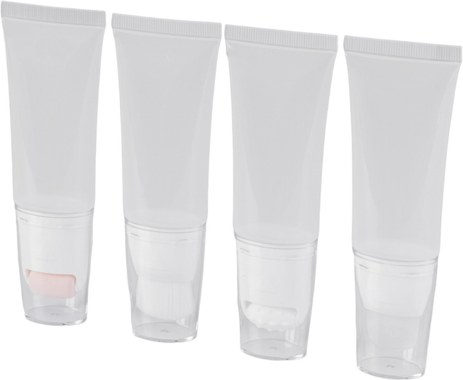 더툴라벨 여행용 공병 4종 실리콘 롤러 스파츌라 브러쉬 로션 에센스 스킨, 1개