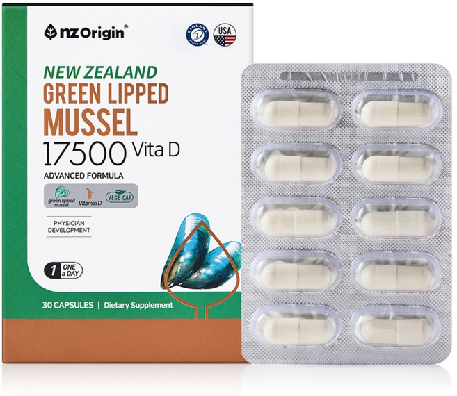 엔젯오리진 초록입홍합 17500 비타민D, 30정, 1개