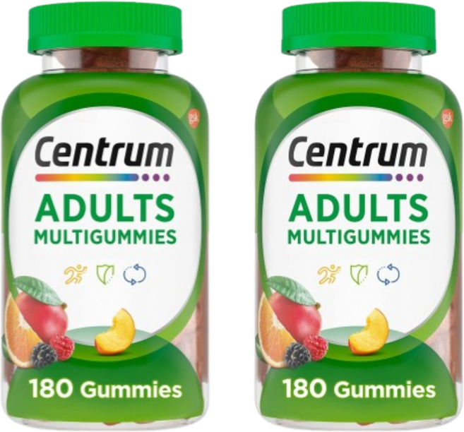 센트룸 성인용 멀티 비타민 구미 180정 2 개, 2개