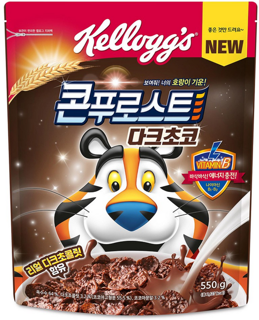 콘푸로스트 다크초코 시리얼, 550g, 4개
