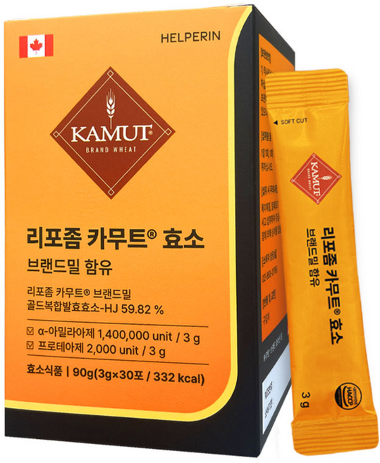 (170만 역가수치) 리포좀 카무트효소 분말 역가수치 170만 KAMUT 헬퍼린 효소, 90g, 5세트