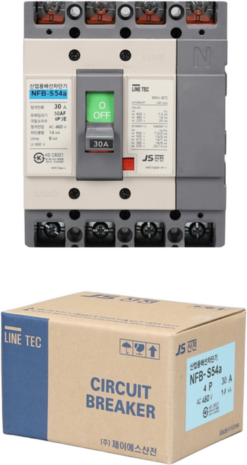 JS산전 4P30A 14KA 배선차단기 NFB K.S인증 국내생산!, 1개