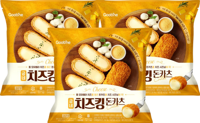 굽네 치즈킹 돈카츠 317g, 3개