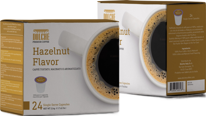 DOLCHE 헤이즐넛 플레이버 K컵 48개입 KEURIG 큐리그 호환 캡슐 커피, 헤이즐넛 플레이버 48개입, 9g, 2개, 24개입