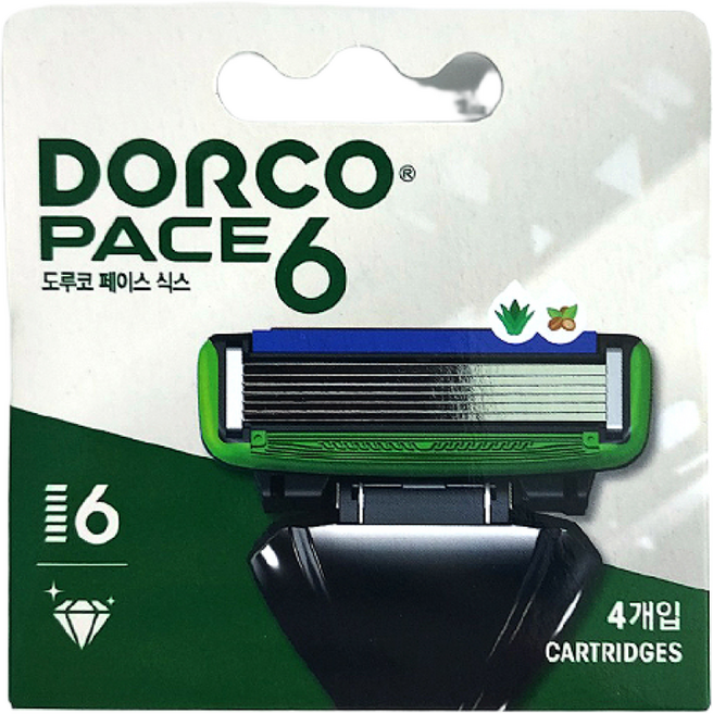 도루코 페이스6 면도날, 4개입, 1개