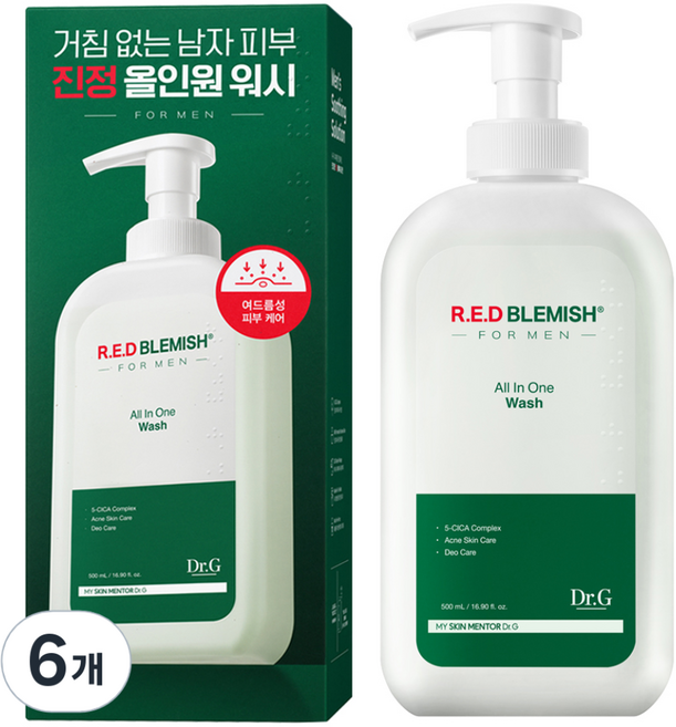 닥터지 레드 블레미쉬 포맨 올인원 바디워시, 500ml, 6개