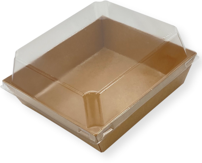 정담 정사각 샌드위치 용기, 100개, 크래프트