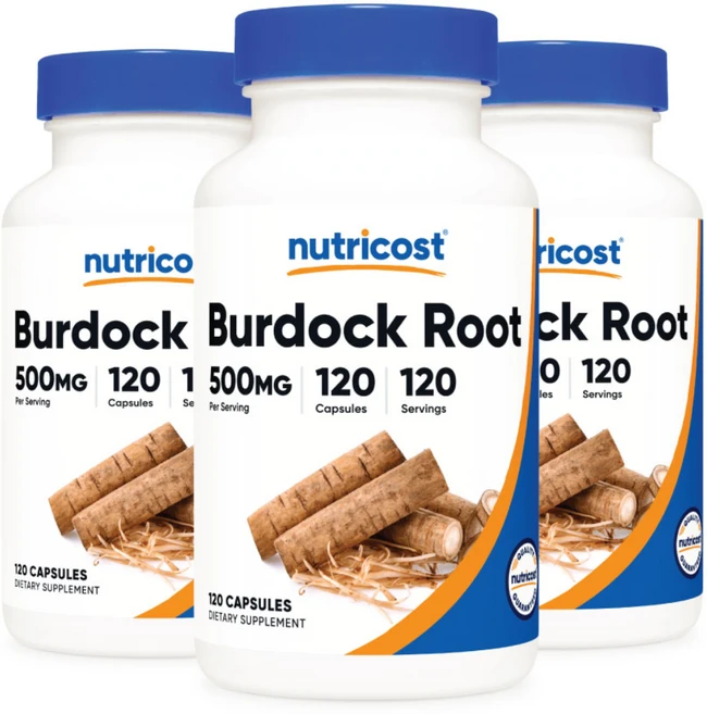 뉴트리코스트 버독 우엉 뿌리 500mg 120캡슐 3병, 120정 - 쿠팡