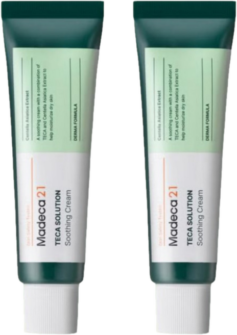 마데카21 테카 솔루션 수딩 크림 + 코즈멧 압축 마스크팩 증정 (주문당), 2개, 50ml