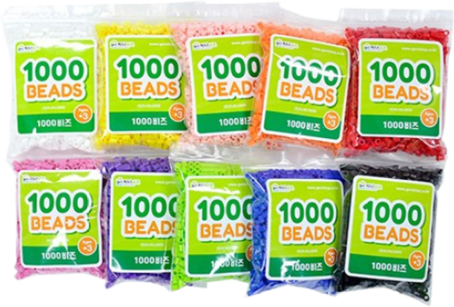 지니비즈 1000비즈 10컬러 비즈세트, 1개, 10컬러세트