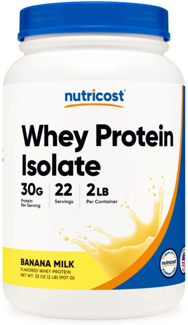 뉴트리코스트 웨이프로틴 아이솔레이트 분리 유청 단백질 WPI 바나나우유맛 2LB, 1개, 907g - 쿠팡