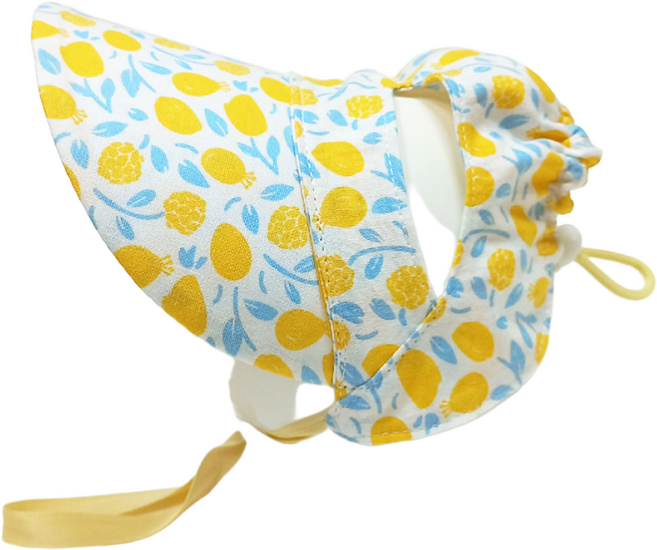 하니펫 강아지 자외선차단 썬캡 모자 챙모자, 1개, 허니레몬