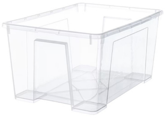 [이케아] SAMLA 삼라 수납함 701.809.41, 투명_701.809.41