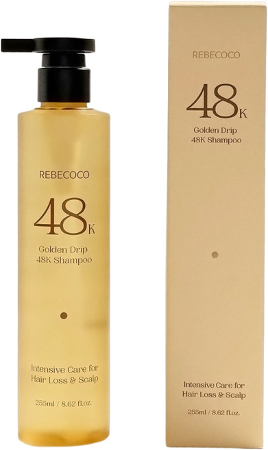 레베코코 골든드립 48K 샴푸 255ml 탈모증상완화 지루성 각질 건조 두피집중케어, 1개