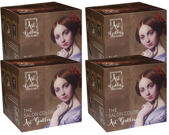 순수 더 살롱 컬러 아트 갤러리 염색약 밀크브라운X4, 단품, 4개
