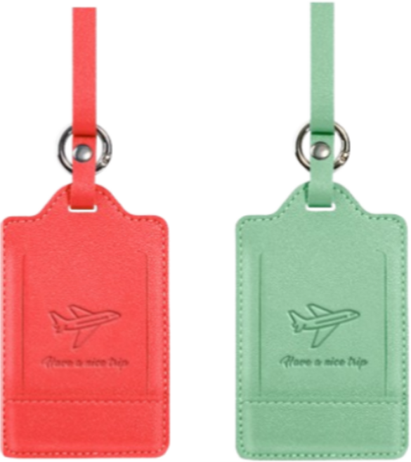 DAONE PU 가죽 네임택 여행용 캐리어 2P