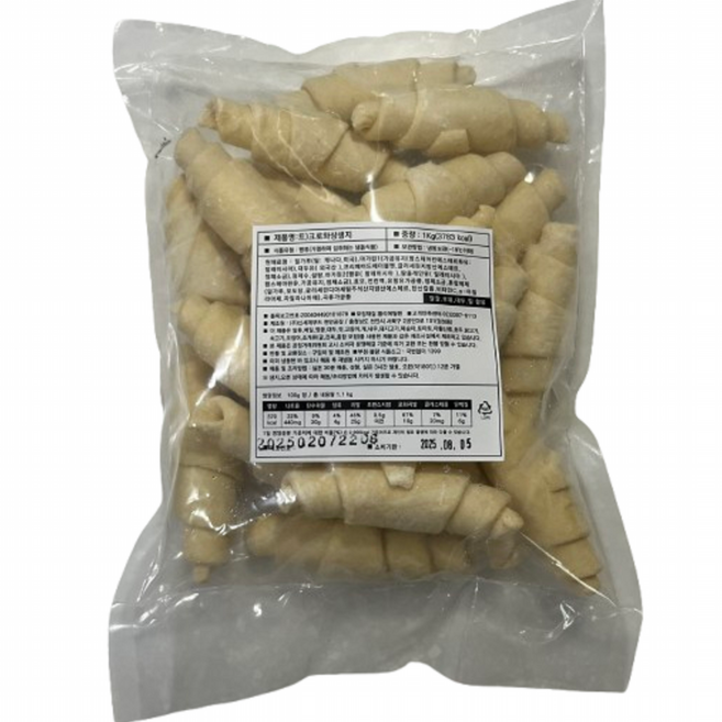 신세계 크로아상 냉동생지 (가정용소용량)1kg, 1개, 1kg