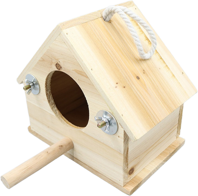 레브펫 앵무새 원목 둥지 알통, 1개, 아이보리