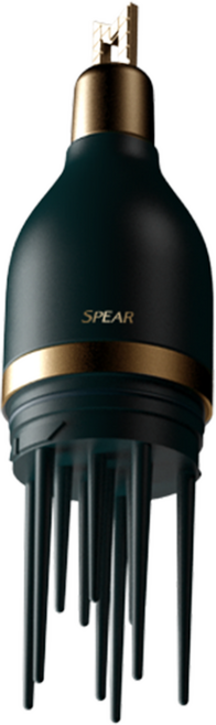 포뷰트 남성용 스피어 포마드 헤어브러쉬, 1개, 딥 그린