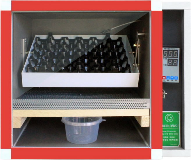 그린 부화기 2025년형 신상품 30란용 국내산, 1개, 빨간색문