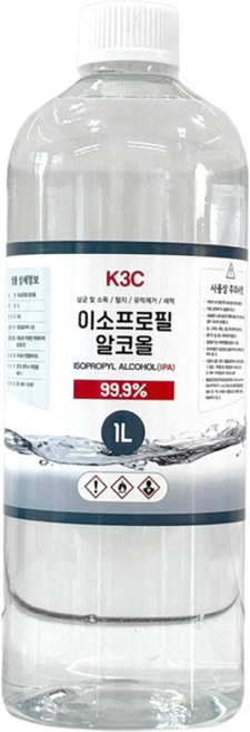 이소프로필 알콜 1L IPA 자동차 유막제거제 탈지 세정 UV 프린터 3D 레진 99.9 청소, 1개