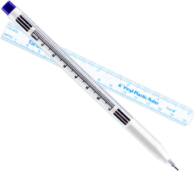 뷰티하이 의료용 통더스 싱글마커펜0.5mm(보라색)+줄자, 1개