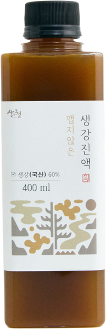 지리산 산청 맵지않은 생강차 생강원액 400ml (생강청) 힐링힐, 1개
