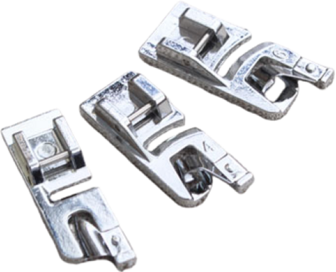 NEW) 가정용말아박기노루발 3종세트 (원터치), 1세트, 말아박기노루발 3종