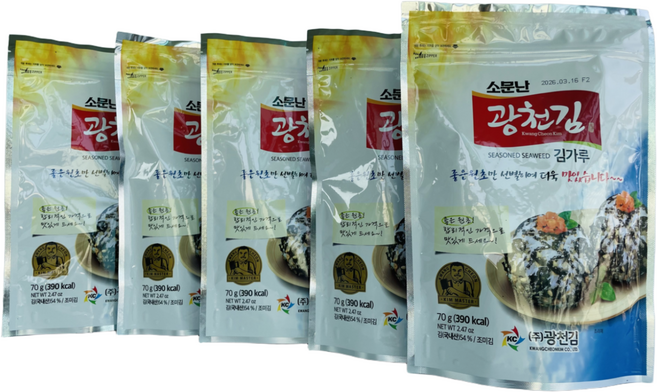광천김 소문난 김가루, 70g, 2개