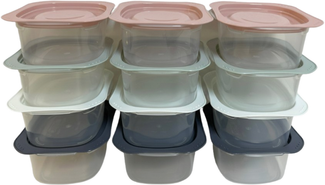 메이탐스 냉동밥 보관용기 전자렌지용 밥 반찬 국산 밀폐용기 300ml, 12개, 1세트