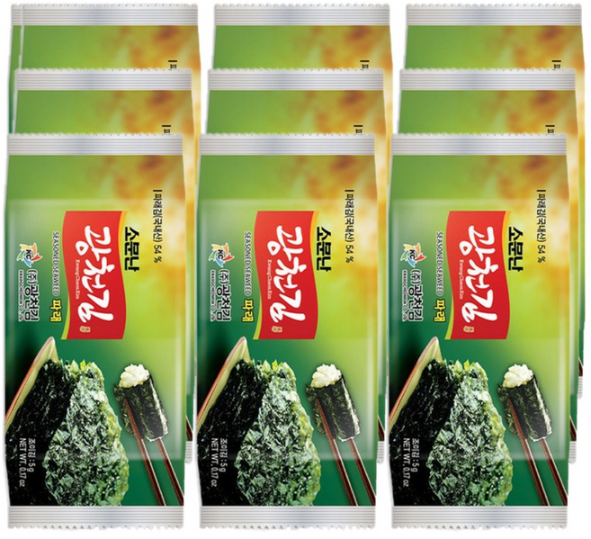 소문난 광천김 파래 도시락김, 5g, 90봉