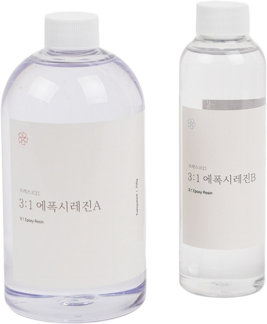 에폭시레진 크리스탈 투명 레진 공예 재료 2액형 3:1 1:1, 1:1 에폭시레진_200g, 1개