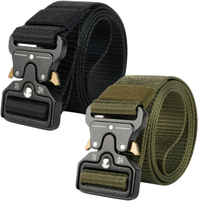슈페르바 아웃도어 코브라 택티컬 전술 벨트 허리띠 1+1, 블랙+아미그린, 1개