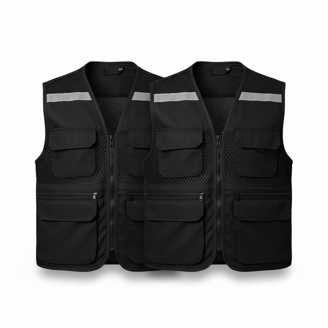 1+1 남성 망사조끼 여름 작업조끼 단체조끼 배달조끼 주머니조끼 택배조끼 등산 조끼 작업복