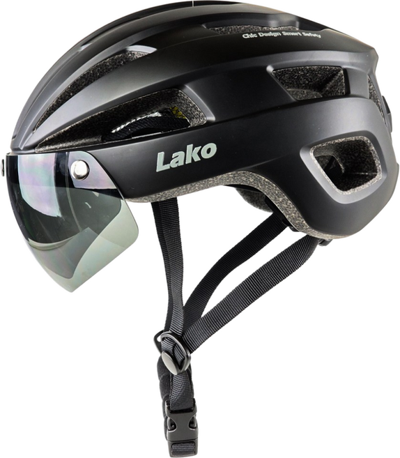 라코 루시도 고글 일체형 자전거 헬멧 전기자전거 미니벨로 킥보드, 1. 매트블랙, 1개