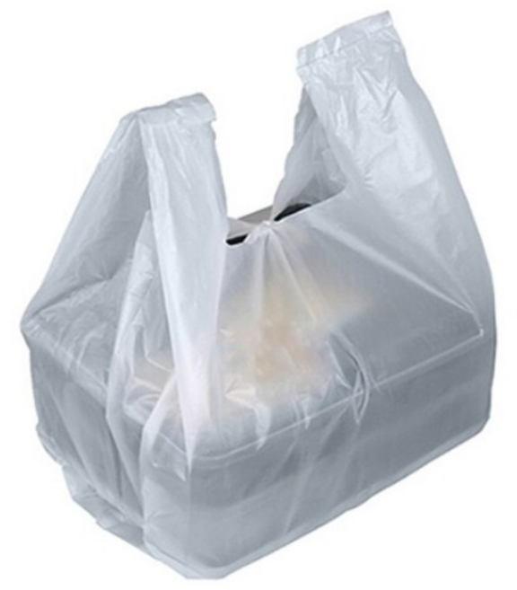 착한패키징 두툼한 손잡이 도시락 배달봉투 소 중 대 특대 1000매, 대 (흰색1000매), 1개