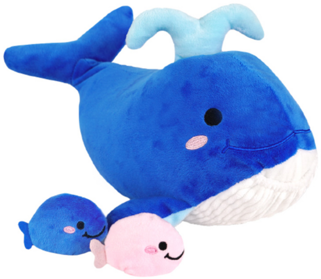 펫베오 강아지 노즈워크 장난감 물뿜는 자이언트 고래, 1개, 소라