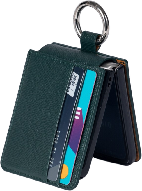 본아띠 아르코 소가죽 카드수납 힌지보호 링 고리 핸드폰케이스