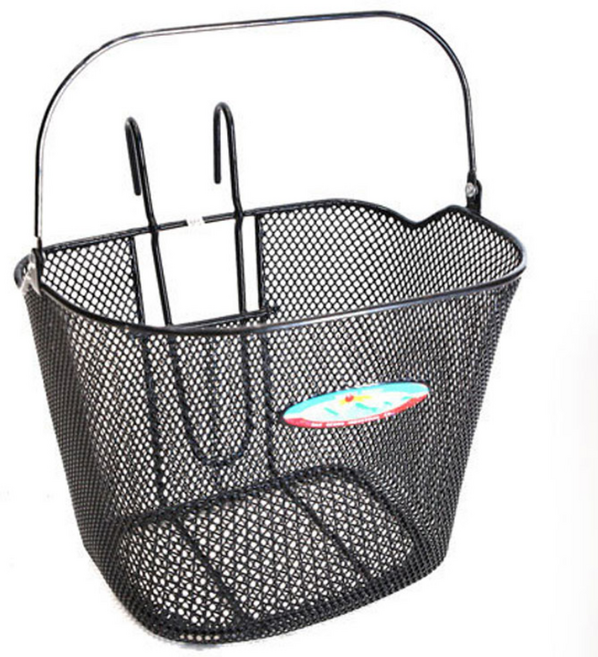 탑모아 자전거 바구니 전면걸이식바구니 블랙 대형, 1개, 블랙(대형)