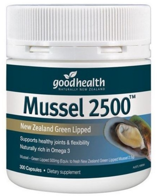 굿헬스 초록입홍합 고농축 2500mg 300캡슐 2개, 300정