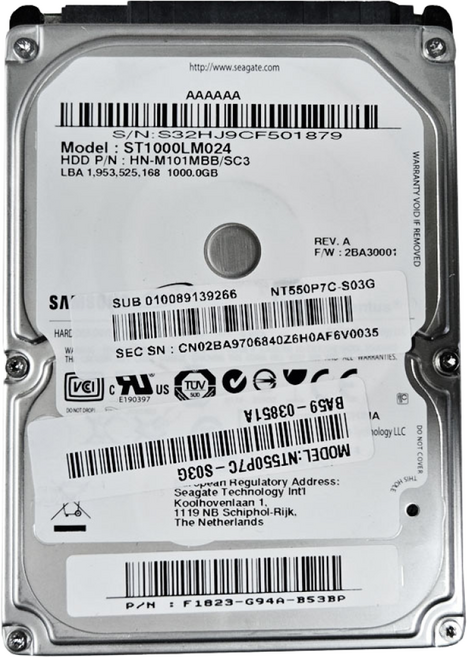 2.5인치 500기가 1테라(1TB) 하드디스크, HDD, 1TB