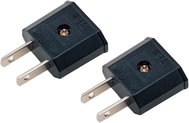 국산 어답터 여행용 어댑터 2개 일자 플러그 11 돼지코 220v - 110v 변환 돼지코 플러그